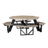 This is the Weatherwood and Black colored picnic table on a white background.