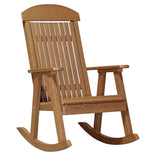This is the Antique Mahogany colored Porch Rocker Chair on a white background.