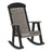 This is the Coastal Gray and Black colored Porch Rocker Chair on a white background.