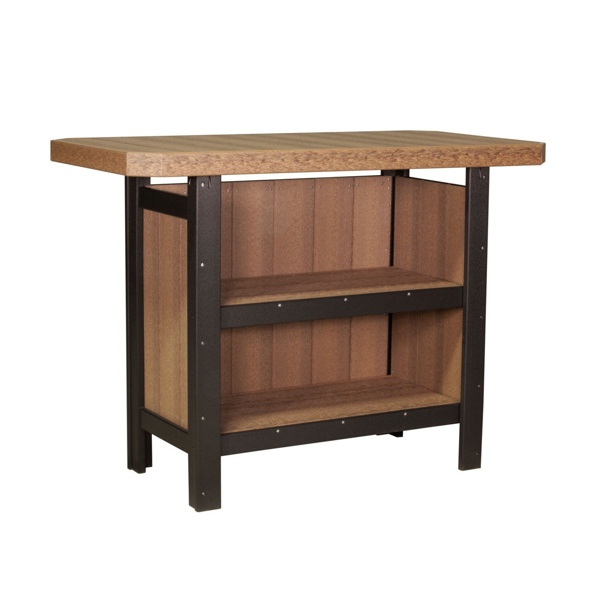 This is the Antique Mahogany and Black colored Serving Bar on a white background.