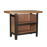 This is the Antique Mahogany and Black colored Serving Bar on a white background.