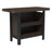 This is the Brazilian Walnut and Black colored Serving Bar on a white background.