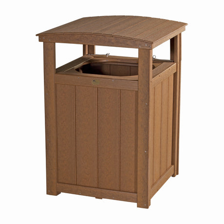 This is the Antique Mahogany colored trash can on a white background.