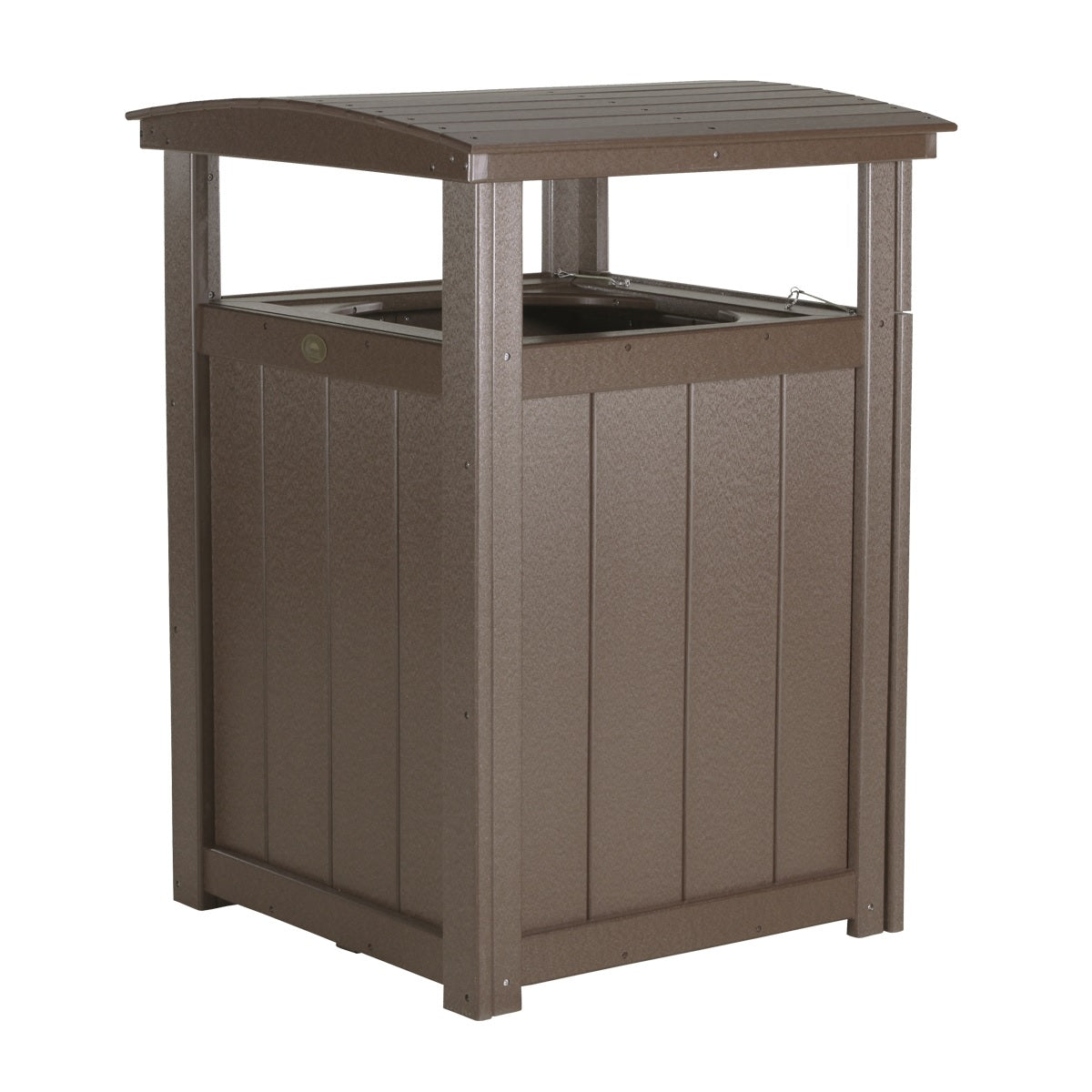 This is the Chestnut Brown colored trash can on a white background.