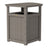 This is the Coastal Gray colored trash can on a white background.