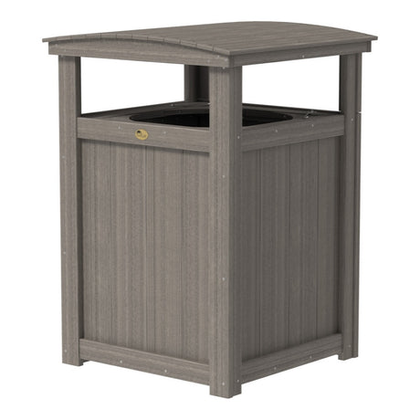This is the Coastal Gray colored trash can on a white background.