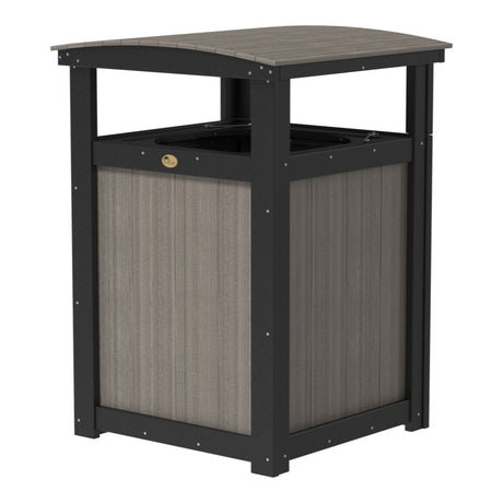 This is the Coastal Gray and Black colored trash can on a white background.