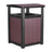 This is the Cherrywood and Black colored trash can on a white background.