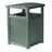 This is the Green colored trash can on a white background.