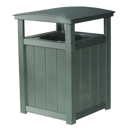 This is the Green colored trash can on a white background.