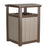 This is the Weatherwood and Chestnut Brown colored trash can on a white background.