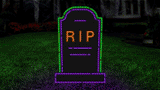 2.5' LED Vibrant Tombstone Decoration