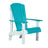 This is the Aruba Blue and White colored Adirondack chair on a white background.