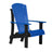 This is the Blue and Black colored Adirondack chair on a white background.