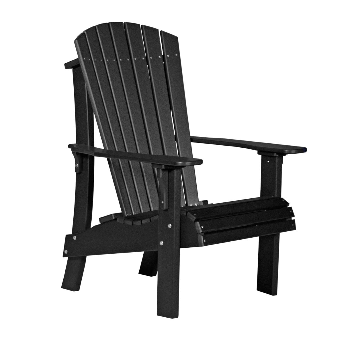 This is the Black colored Adirondack chair on a white background.