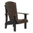 This is the Brazilian Walnut and Black colored Adirondack chair on a white background.