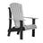 This is the Dove Gray and Black colored Adirondack chair on a white background.