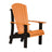 This is the Tangerine and Black colored Adirondack chair on a white background.