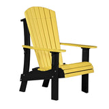 This is the Yellow and Black colored Adirondack chair on a white background.