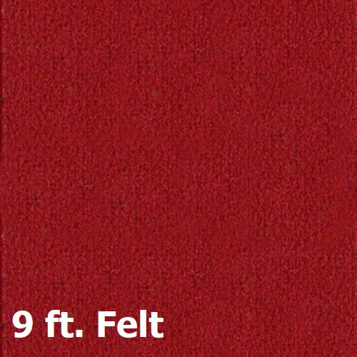 This image shows the 9 ft. Red colored felt option.