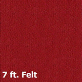 This image shows the 7 ft. Red colored felt option.