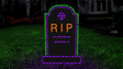 This is a moving image showing the way this tombstone decoration lights up.