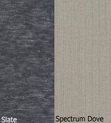 This is a swatch image showing the Slate frame and the Spectrum Dove cushion color.