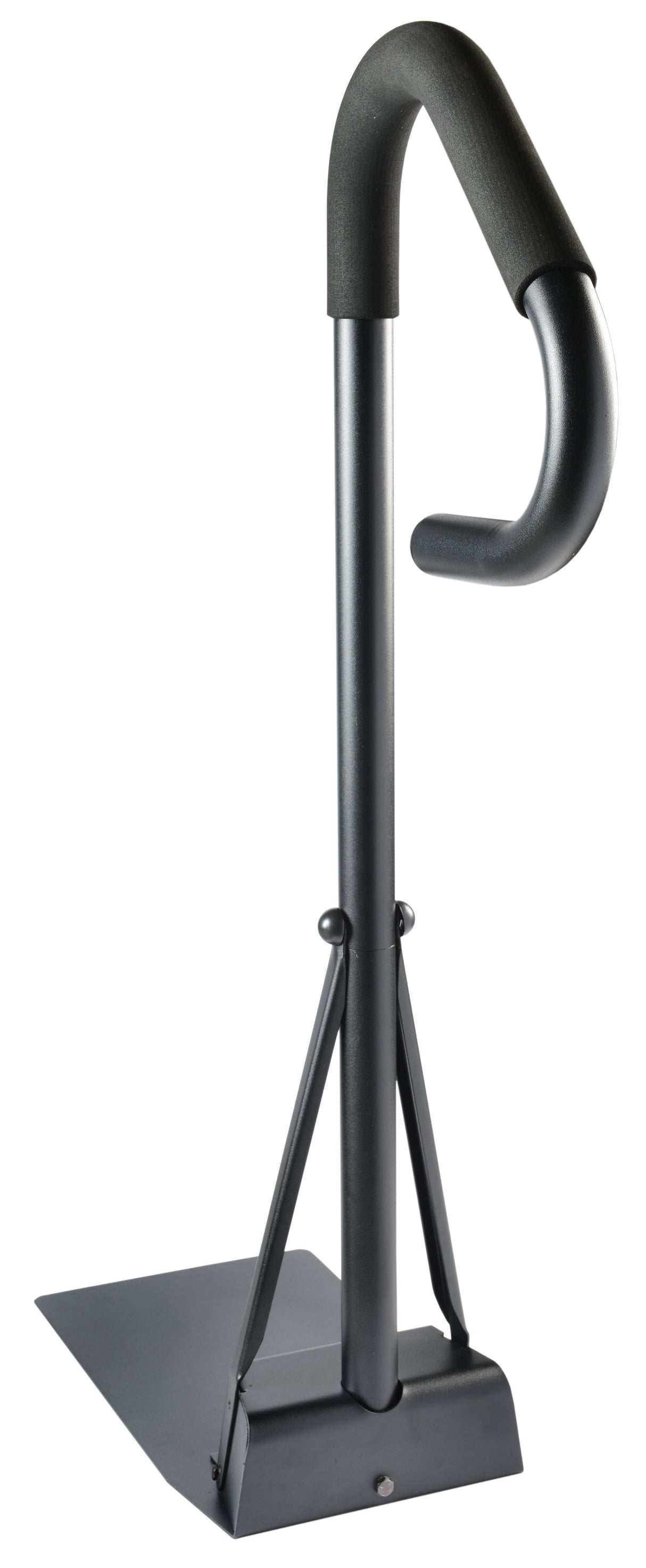 This image shows the black colored safety rail on a white background.