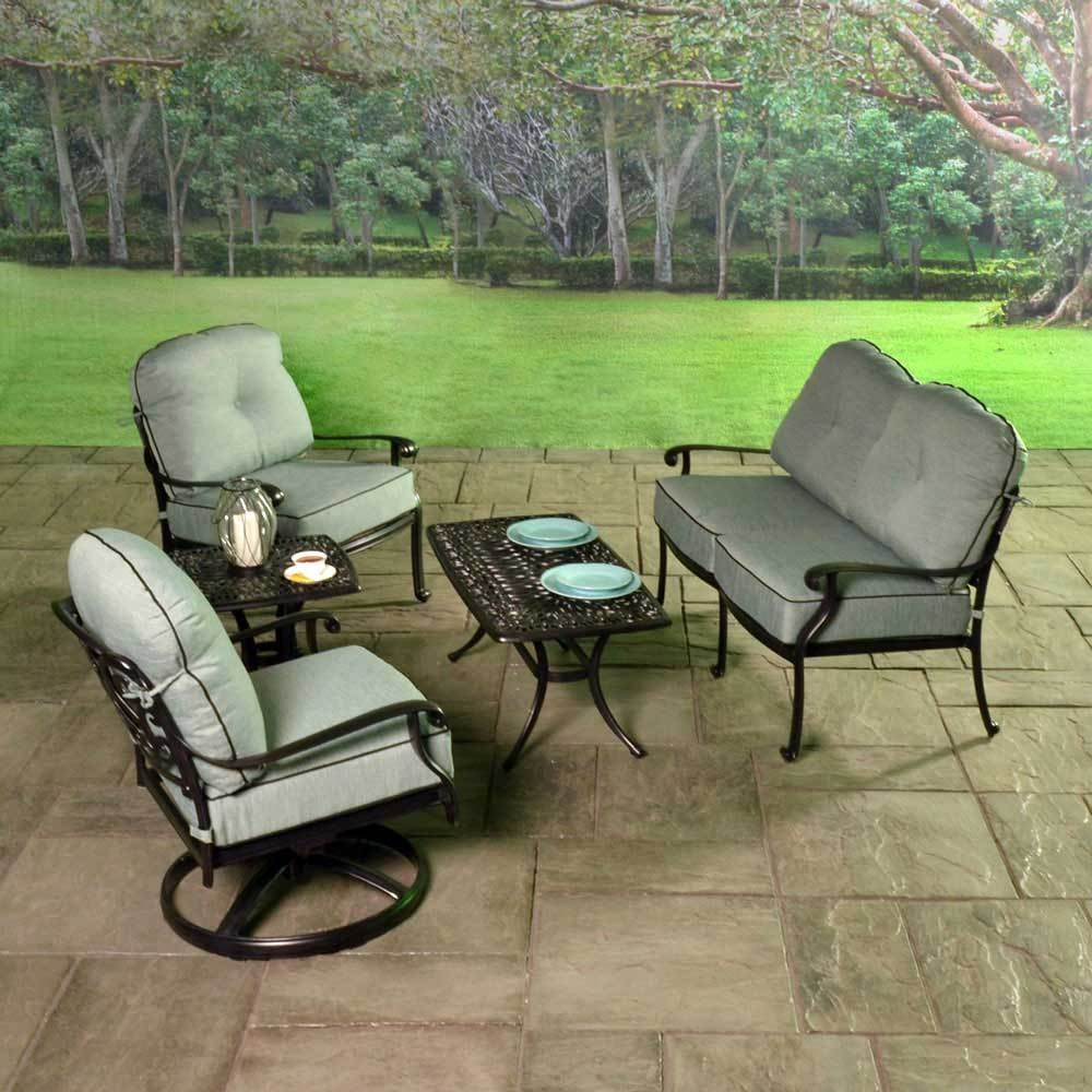 Shoreline Cast Aluminum Cushioned Patio Groupings