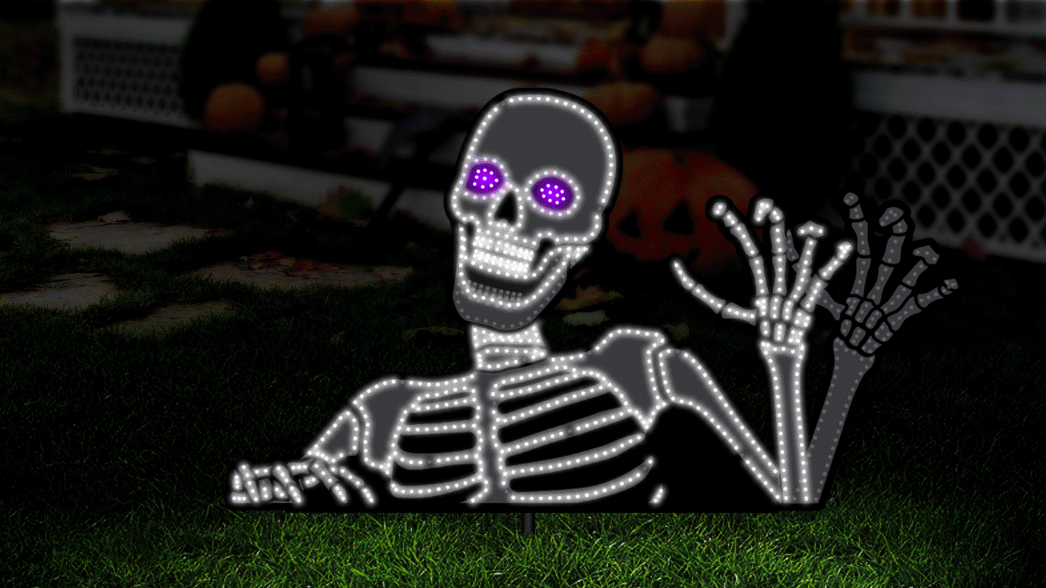 LED Skeleton Decoration | Pre-Lit Halloween Decorations | LEDs LED Skeleton Decoration | Pre-Lit Halloween Decorations | LEDs