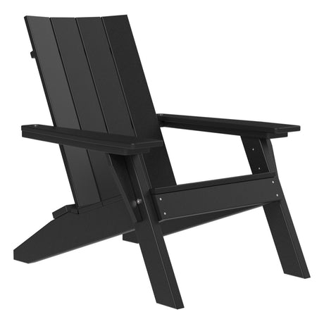 This is the Black colored Adirondack chair on a white background.