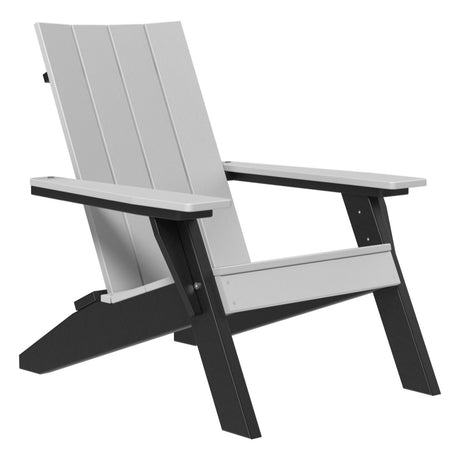 This is the Dove Gray and Black colored Adirondack chair on a white background.