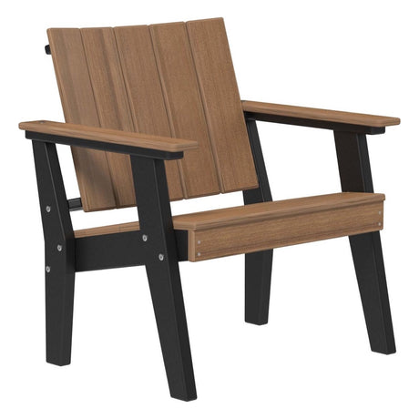 This is the Antique Mahogany and Black colored Urban Chat Chair on a white background.