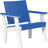 This is the Blue and White colored Urban Chat Chair on a white background.