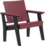 This is the Cherrywood and Black colored Urban Chat Chair on a white background.