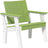 This is the Lime Green and White colored Urban Chat Chair on a white background.