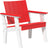 This is the Red and White colored Urban Chat Chair on a white background.