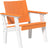 This is the Tangerine and White colored Urban Chat Chair on a white background.