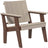 This is the Weatherwood and Chestnut Brown colored Urban Chat Chair on a white background.