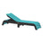 This is the Aruba Blue and Black colored Urban Chaise Lounge Chair on a white background.
