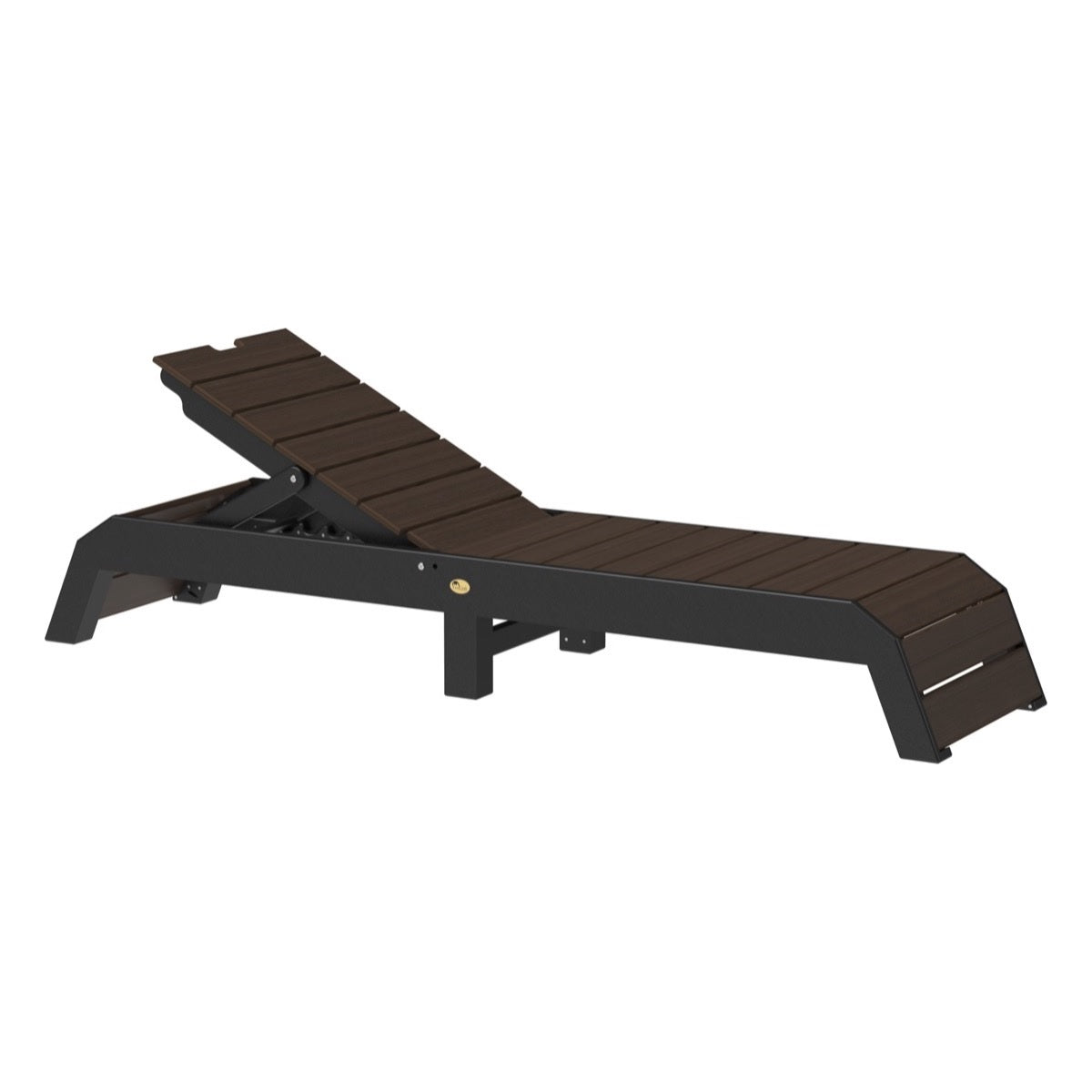 This is the Brazilian Walnut and Black colored Urban Chaise Lounge Chair on a white background.