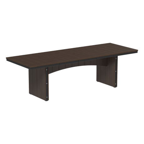 This is the Brazilian Walnut and Black colored dining table on a white background.