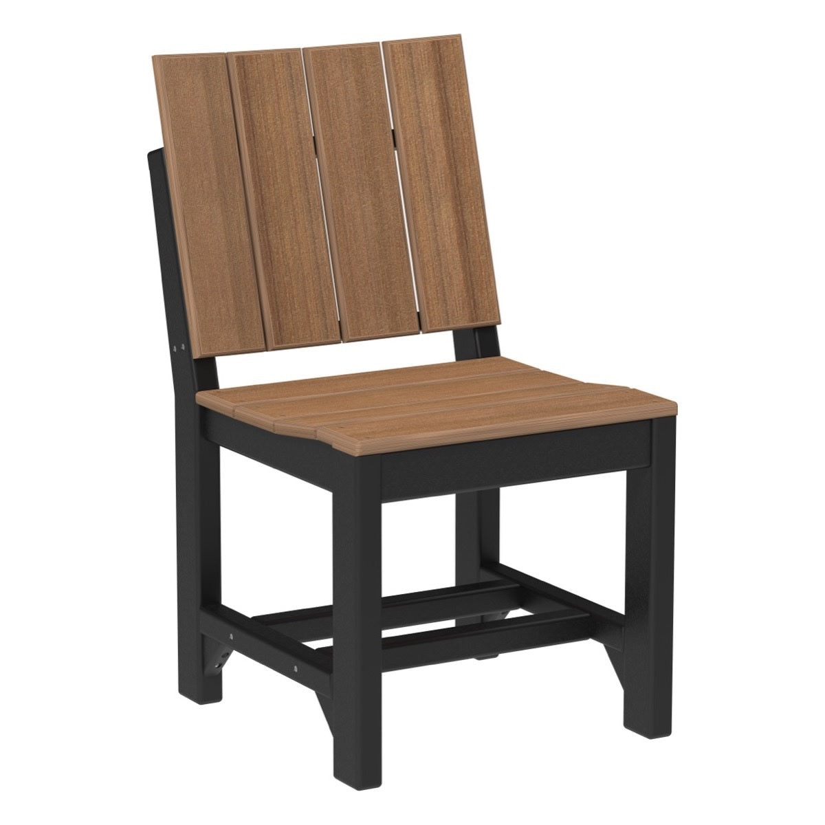 This is the Antique Mahogany and Black colored Urban Side Chair on a white background.