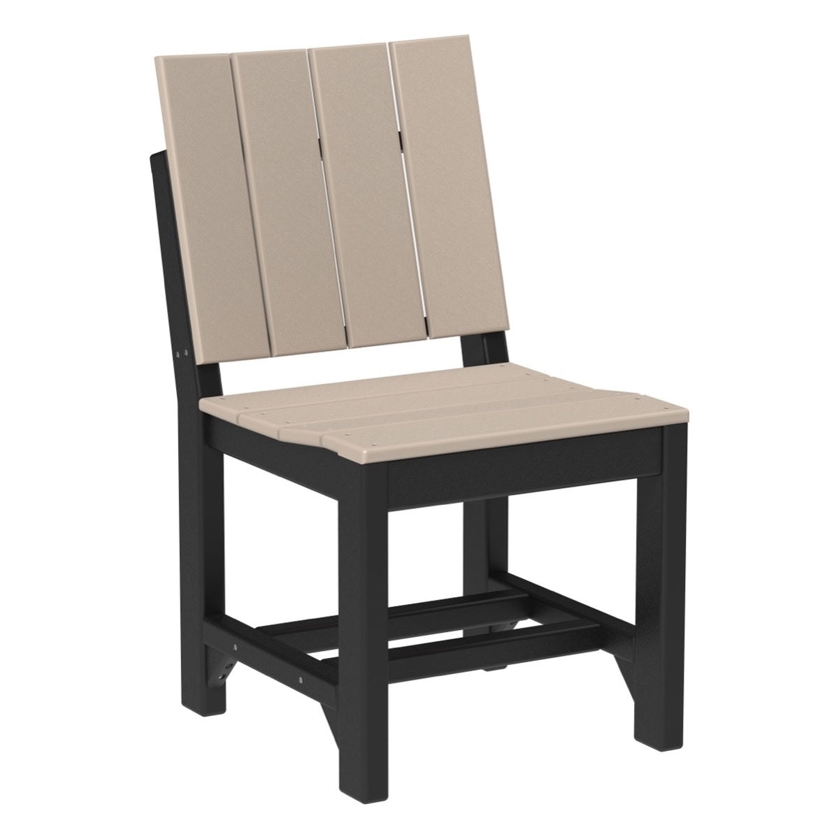 This is the Weatherwood and Black colored Urban Side Chair on a white background.