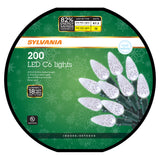 Set of 200 LED C6 Christmas Lights on a Reel from Sylvania