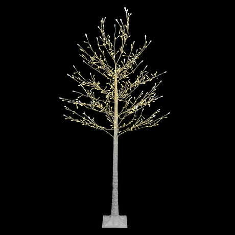 This image shows the birch tree decoration on a black background.