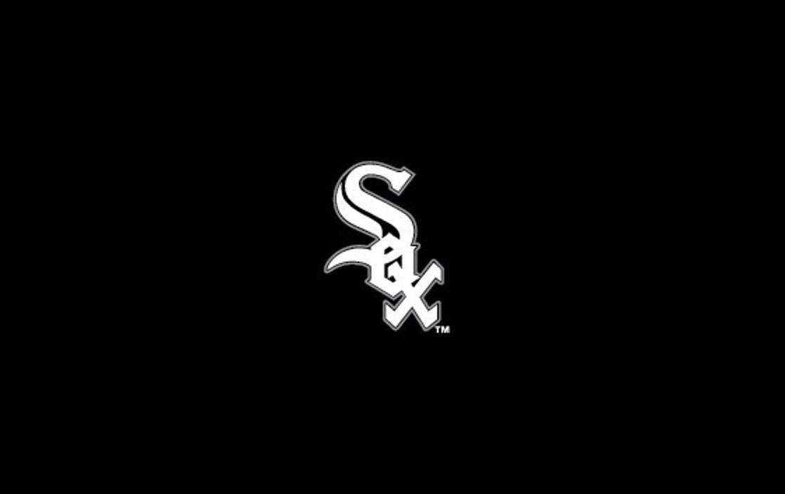 This image shows the White Sox logo on a black background.