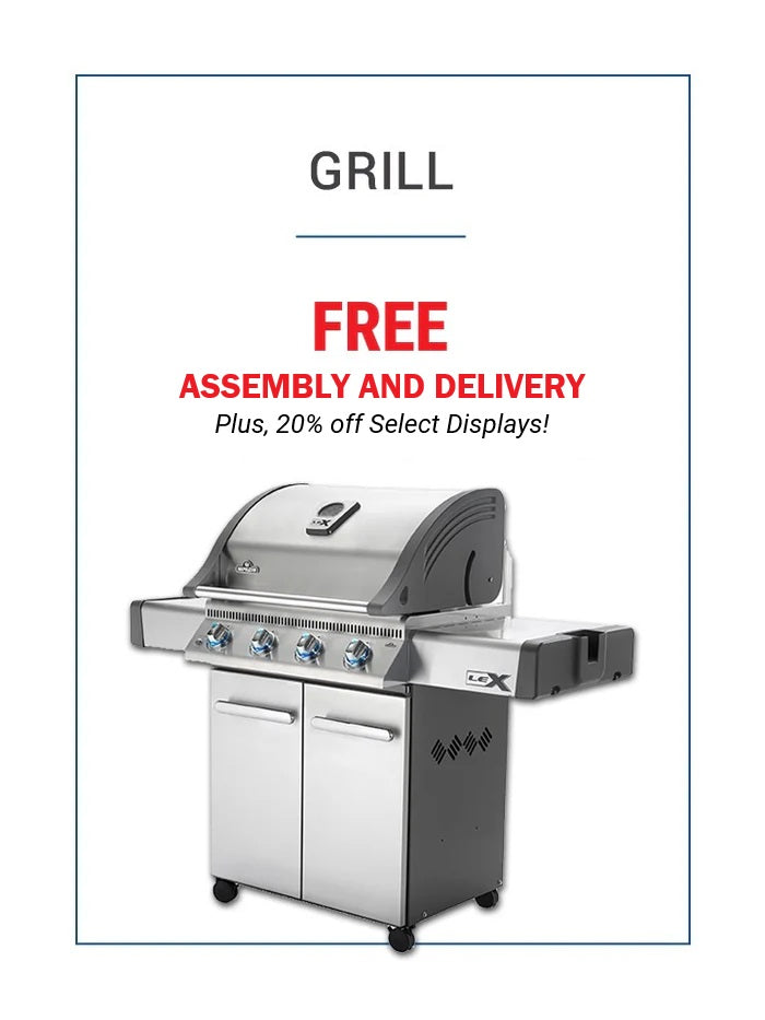 Fill out the form to get a Free 3-Piece Grilling Kit + Assembly & Delivery with Grill Purchase.