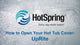 This is a video showing you how to open your hot tub cover using the UpRite cover lift system.