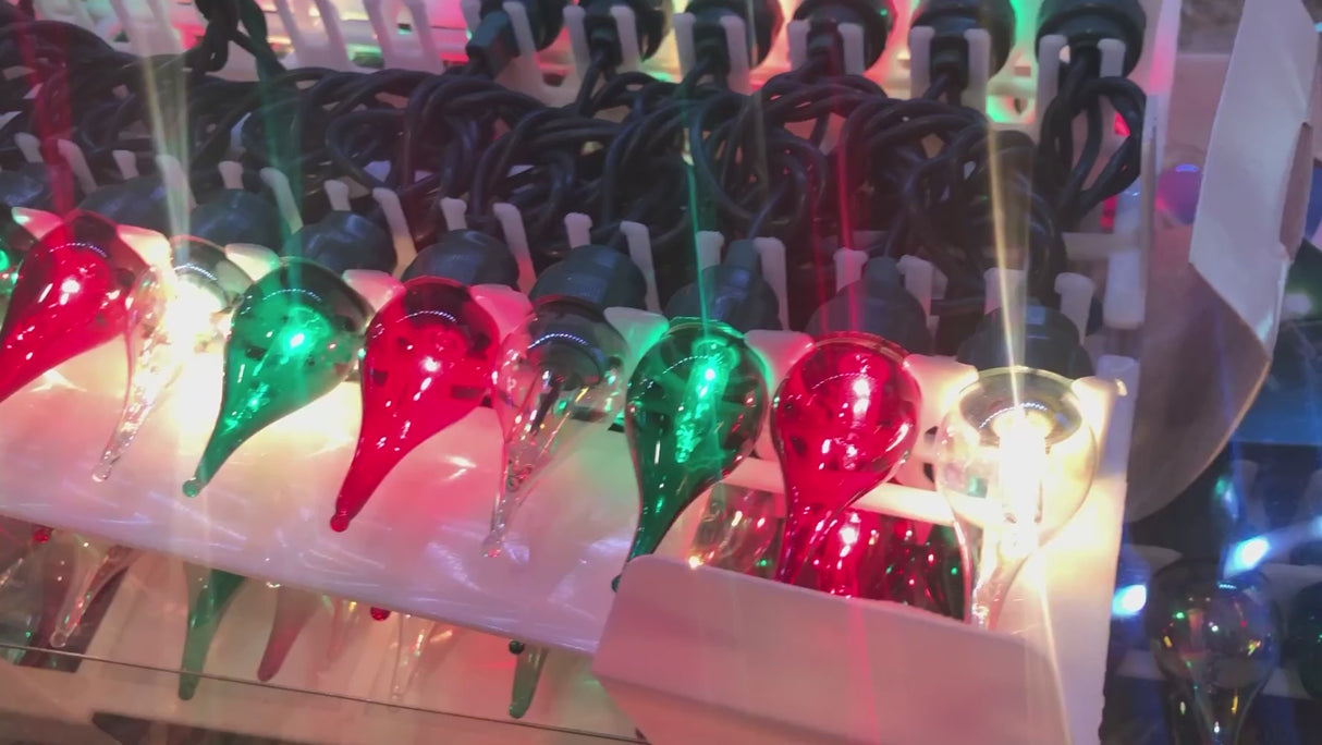 Set of 50 Twinkle Mini Flame Tip Christmas Lights